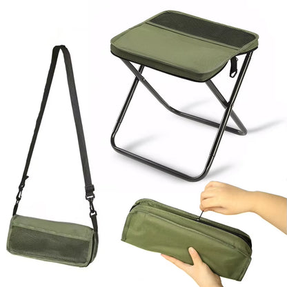 Portable Foldable Backpack Stool Lightweight Compact Camping Chair for Outdoor Fishing Camping, Picnic and Easy to Travel,